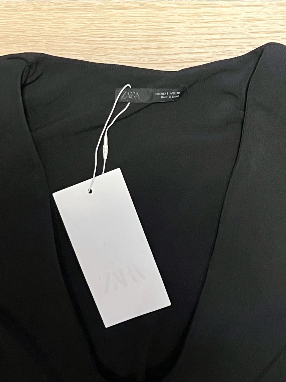 NWT Zara‎ Black Sleeveless A-Line Midi Dress Minimalist Elegant Size Large - Picture 13 of 16
